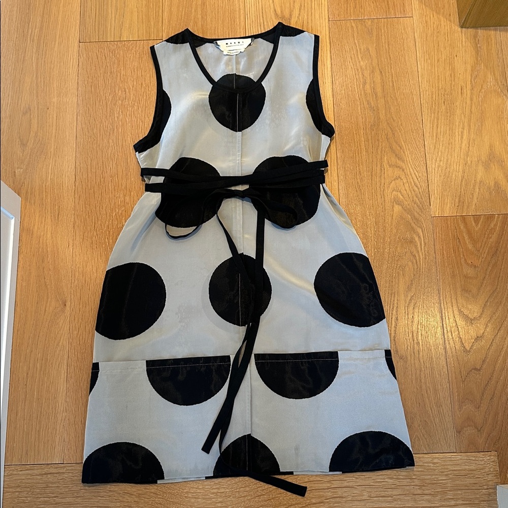 Black and Grey Polka Dot Dress